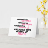 Overlevenden van de vechter hebben 3 borstkankers  kaart (Gele Bloem)