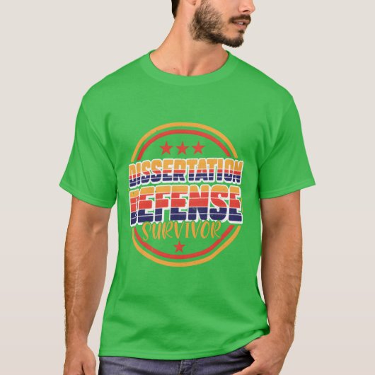 Overlevenden van de verdediging van het proefschri t-shirt (Voorkant)