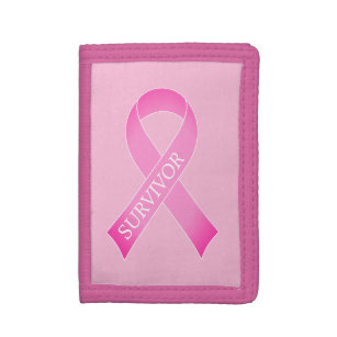 Overlevenden van roze borstkanker drievoud portemonnee