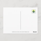 Overlever, Paarse Bloem met Dauw Briefkaart (Achterkant)