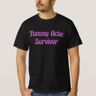 Overlever van Buikpijn in Roze Grappige Quote T-shirt