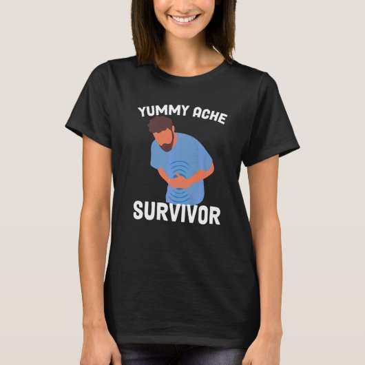 Overlever van buikpijn   t-shirt (Voorkant)