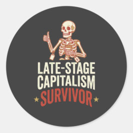 Overlever van laat-kapitalisme Politieke Sticker