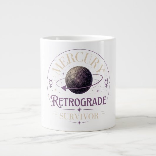 Overlever van Mercurius Retrograde Grote Koffiekop (Voorkant)