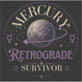Overlever van Mercurius Retrograde Sticker (Voorkant)
