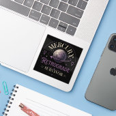 Overlever van Mercurius Retrograde Sticker (Laptop met iPhone)