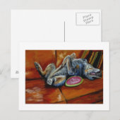 overlevering aan de frisbee briefkaart (Voorkant / Achterkant)