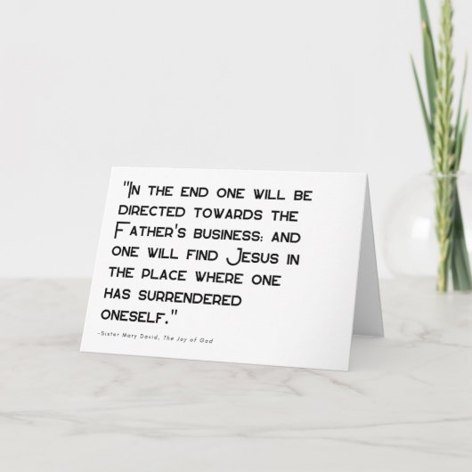 Overlevering en vrede - Religieus Wenskaart Bedankkaart (Voorkant)