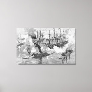 Overlevering van de "Tennessee", strijd om mobiel Canvas Afdruk