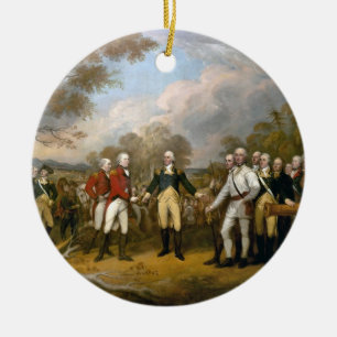 Overlevering van generaal Burgoyne - 1822 Keramisch Ornament