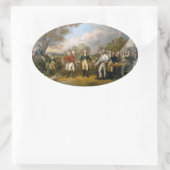 Overlevering van generaal Burgoyne - 1822 Ovale Sticker (Tas)