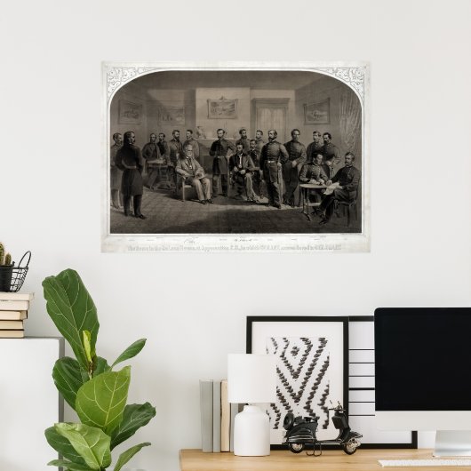 Overlevering van generaal Lee Lithograaf Poster (Thuiskantoor)