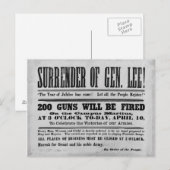 Overlevering van General Lee Briefkaart (Voorkant / Achterkant)