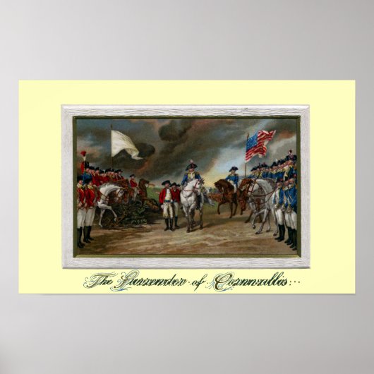 Overlevering van Lord Cornwallis in Yorktown Poster (Voorkant)