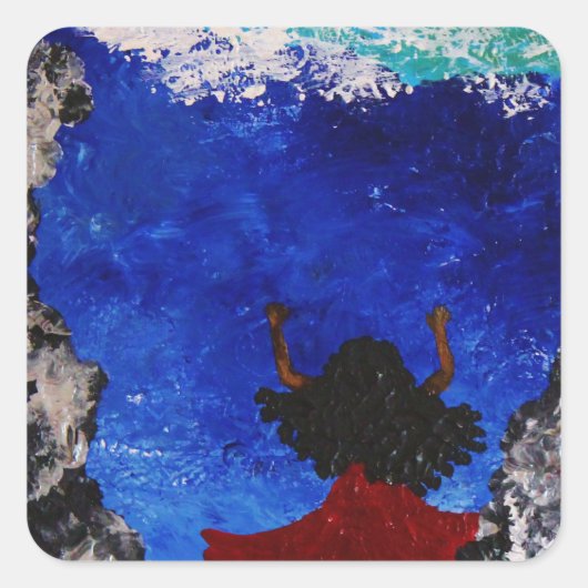 "Overlevering" Vierkante Sticker (Voorkant)