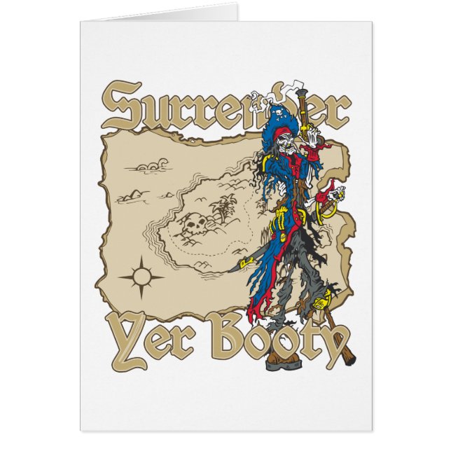 Overlevering Yer Booty Pirate Treasure Map (Voorkant)