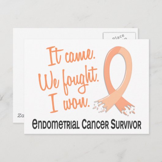 Overleving 11 Endometriale kanker Briefkaart (Voorkant / Achterkant)