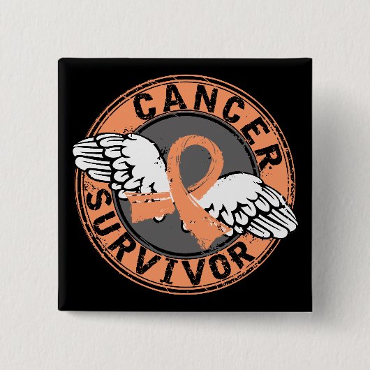 Overleving 14 Endometriale kanker Vierkante Button 5,1 Cm (Voorkant)