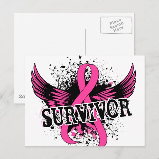 Overleving 16 Borstkanker Briefkaart (Voorkant / Achterkant)