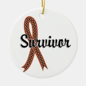 Overleving 17 Uteriene kanker Keramisch Ornament (Voorkant)