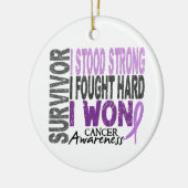 Overleving 4 kanker keramisch ornament (Links)