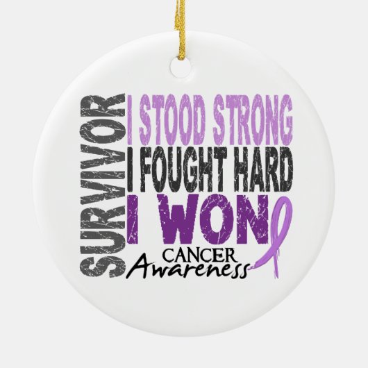 Overleving 4 kanker keramisch ornament (Achterkant)