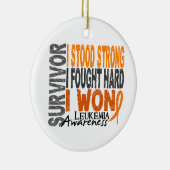 Overleving 4 Leukemie Keramisch Ornament (Rechts)