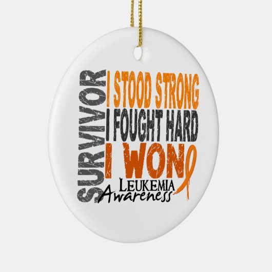 Overleving 4 Leukemie Keramisch Ornament (Rechts)