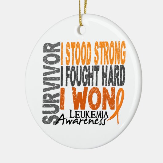 Overleving 4 Leukemie Keramisch Ornament (Links)