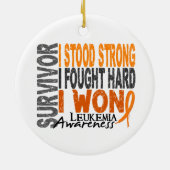 Overleving 4 Leukemie Keramisch Ornament (Achterkant)
