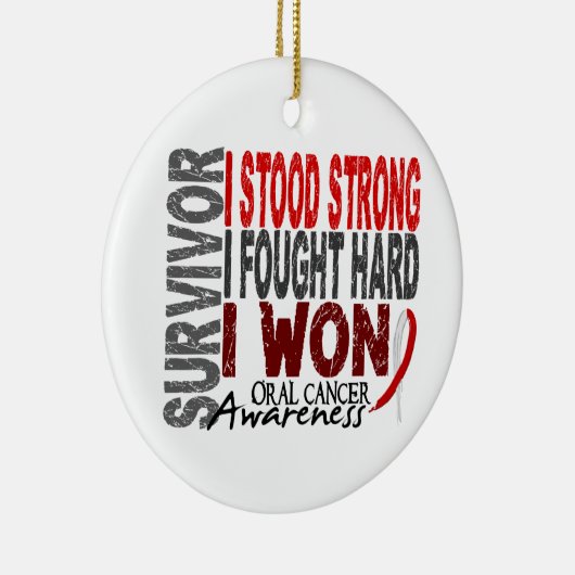 Overleving 4 Orale Kanker Keramisch Ornament (Rechts)