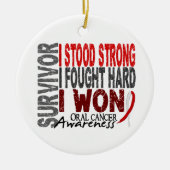 Overleving 4 Orale Kanker Keramisch Ornament (Voorkant)