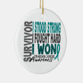 Overleving 4 Ovariumkanker Keramisch Ornament (Rechts)