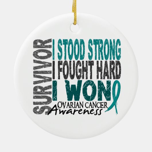 Overleving 4 Ovariumkanker Keramisch Ornament (Achterkant)