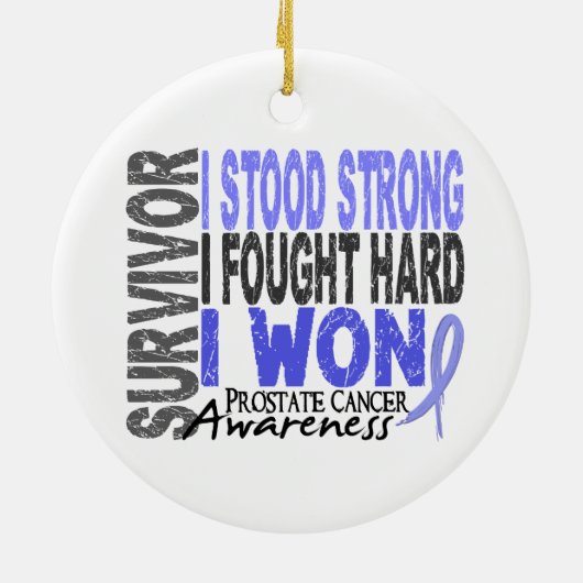Overleving 4 Prostaatkanker Keramisch Ornament (Achterkant)