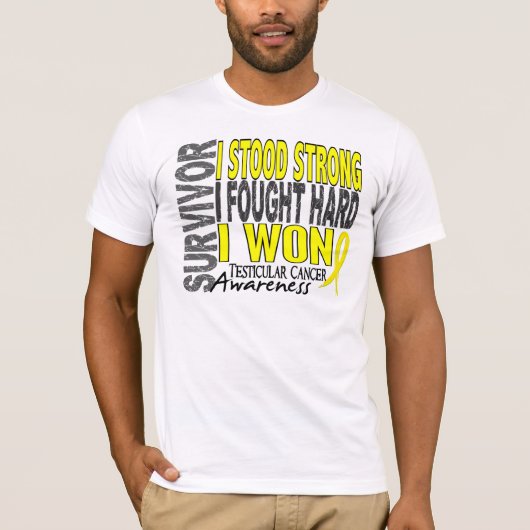Overleving 4 Testiculaire kanker T-shirt (Voorkant)