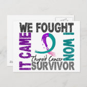 Overleving 5 schildklierkanker briefkaart (Voorkant / Achterkant)