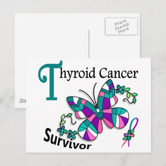 Overleving 6 schildklierkanker briefkaart (Voorkant / Achterkant)