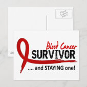 Overleving 8 Bloedkanker Briefkaart (Voorkant / Achterkant)