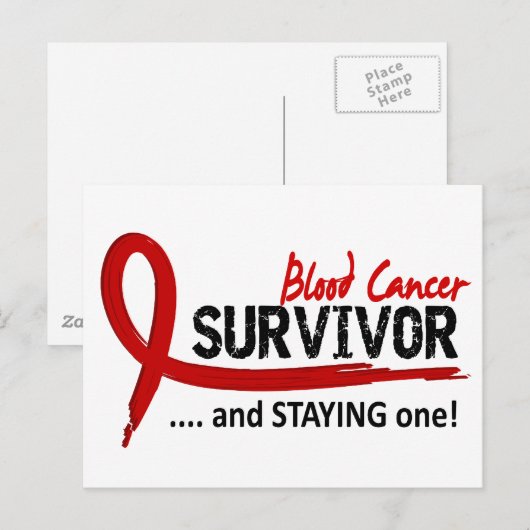 Overleving 8 Bloedkanker Briefkaart (Voorkant / Achterkant)