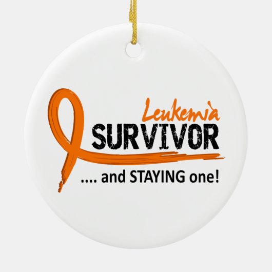 Overleving 8 Leukemie Keramisch Ornament (Achterkant)