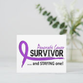Overleving 8 Pancreaskanker Briefkaart (Staand voorkant)