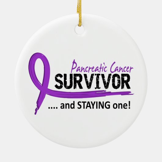 Overleving 8 Pancreaskanker Keramisch Ornament (Achterkant)