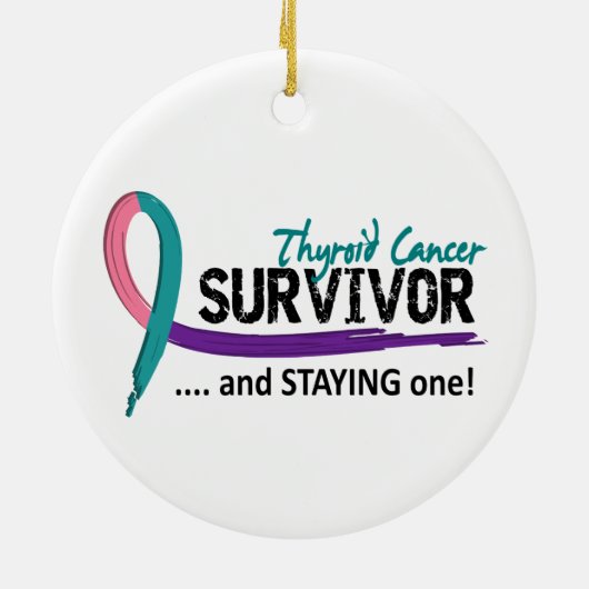 Overleving 8 schildklierkanker keramisch ornament (Achterkant)