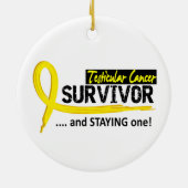 Overleving 8 Testiculaire kanker Keramisch Ornament (Achterkant)
