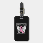 OVERLEVING - Borstkanker vlinder Bagagelabel (Voorkant verticaal)