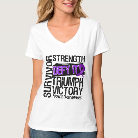 Overleving door pancreaskanker t-shirt (Voorkant)