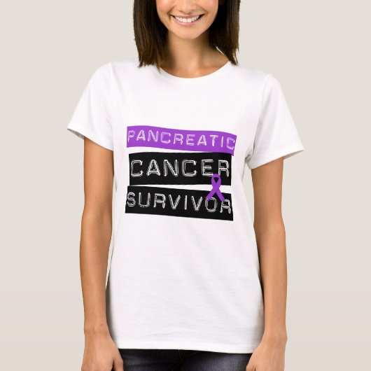 Overleving door pancreaskanker t-shirt (Voorkant)