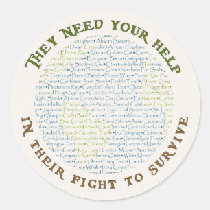 Overleving/Hulp Ronde Sticker