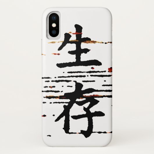 "Overleving" in Aziatische taal Case-Mate iPhone Case (Achterkant)
